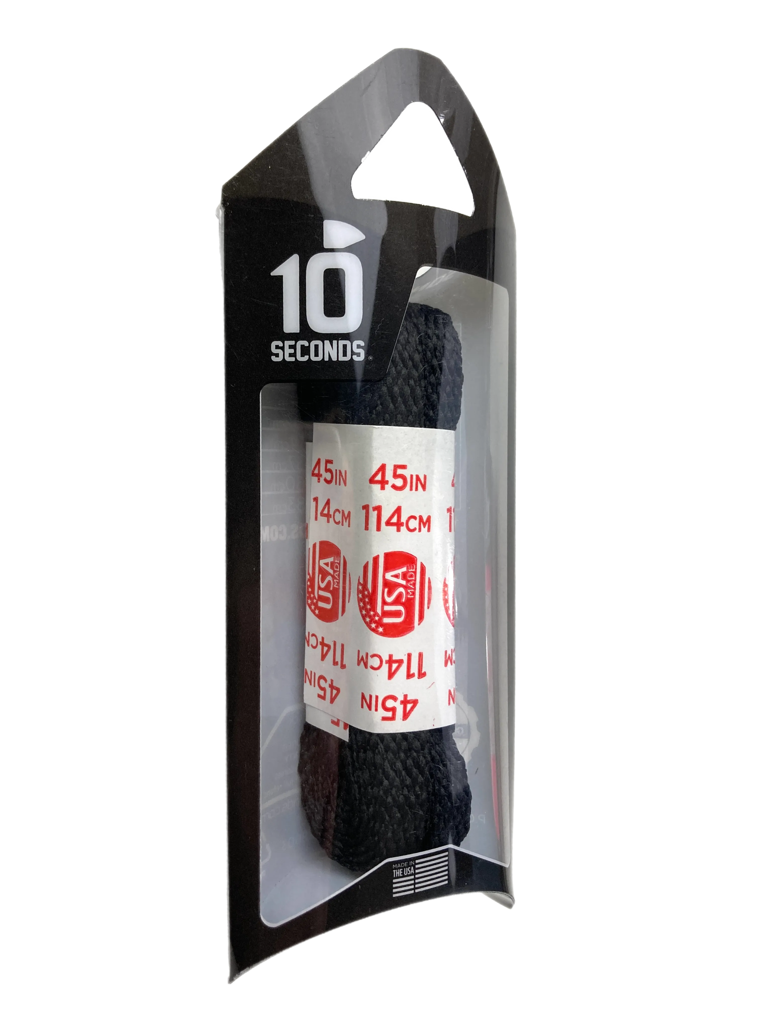 10 Seconds ® All-Pro ® Athletic Flat Laces | Black