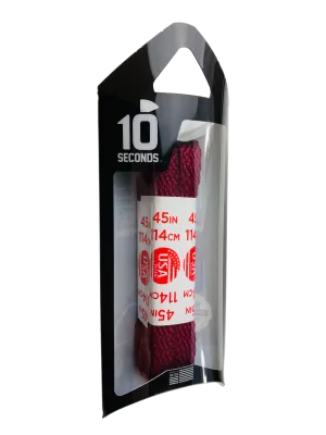 10 Seconds ® All-Pro ® Athletic Flat Laces | Maroon