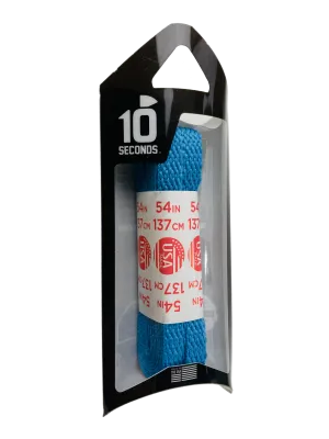 10 Seconds ® All-Pro ® Athletic Flat Laces | Neon Blue