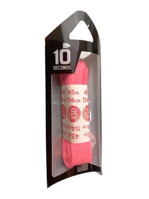 10 Seconds ® All-Pro ® Athletic Flat Laces | Neon Pink