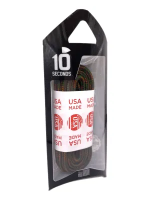 10 Seconds ® Athletic Hiker Laces | Brown/Chestnut/Moss