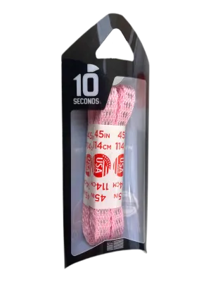 10 Seconds ®  Reflexall ® Athletic Flat Laces | Pink Reflective