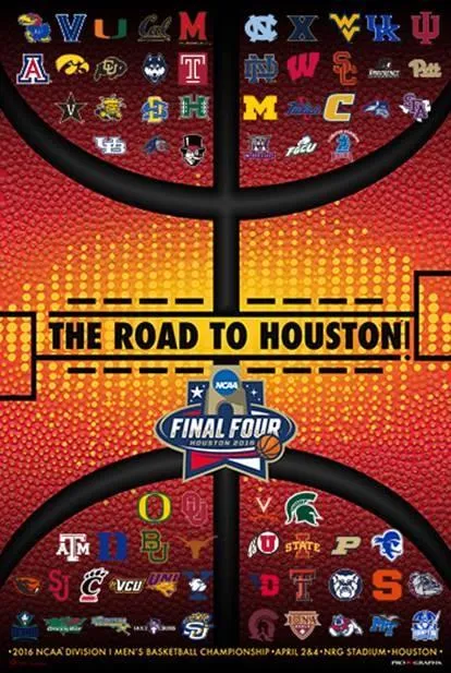 2016 Official NCAA Final Four March Madness All Teams Basketball Print Poster