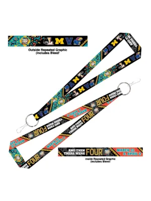 2018 Basketball Final Four Team Logos March Madness San Antonio Lanyard