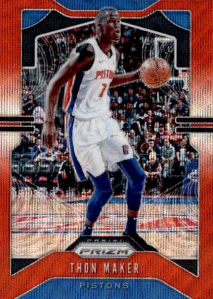 2019-20 Prizm Basketball Red Wave Refractor Thon Maker