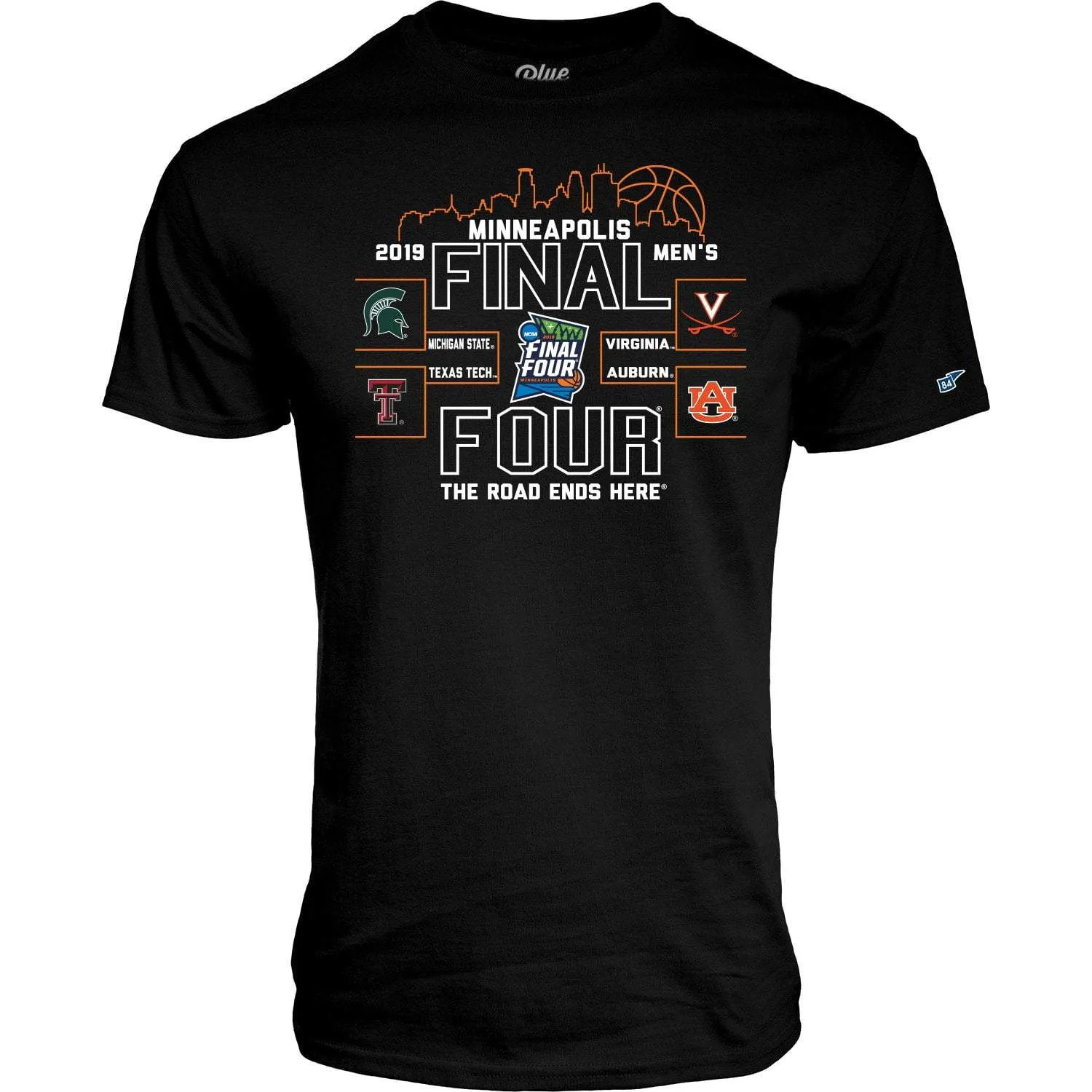 2019 NCAA Final Four March Madness Minneapolis Men's Basketball Black T-Shirt