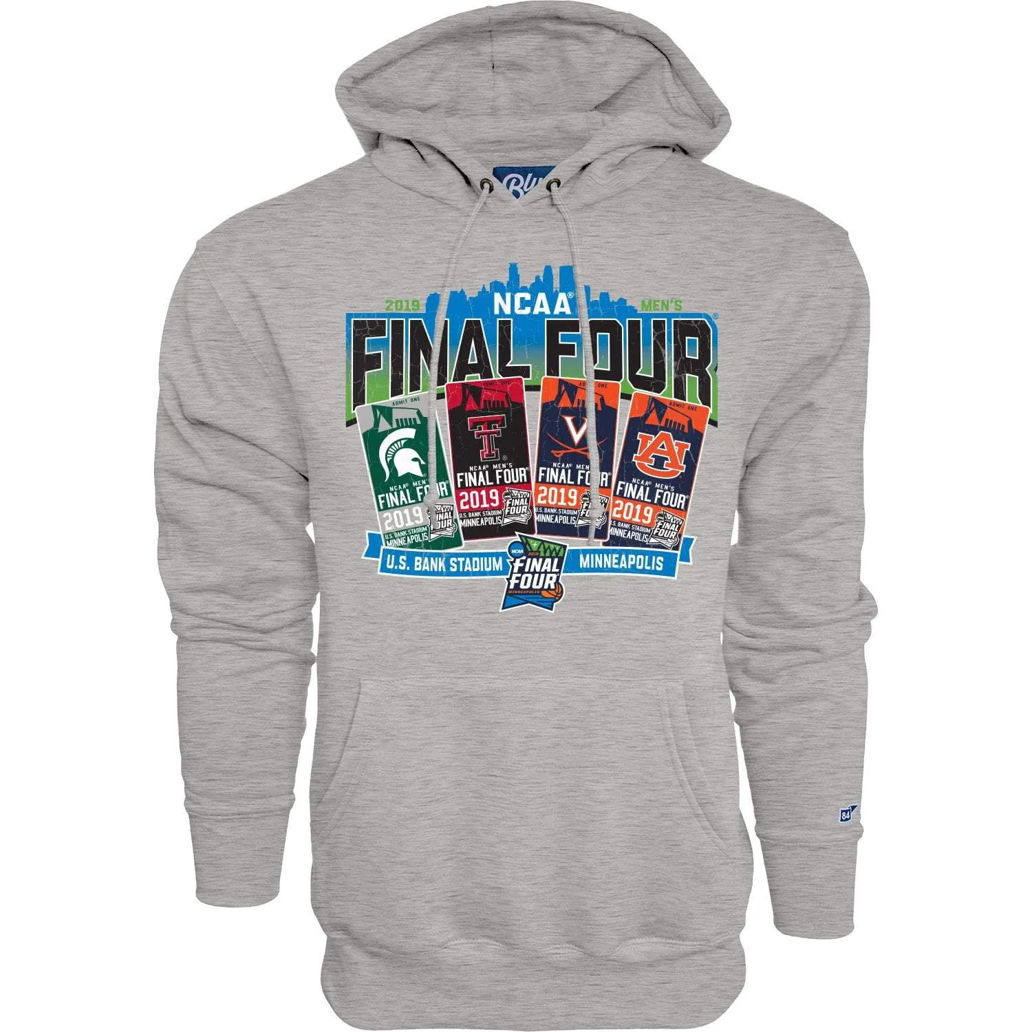 2019 NCAA Final Four Team Logos March Madness Ticket Hoodie Sweatshirt