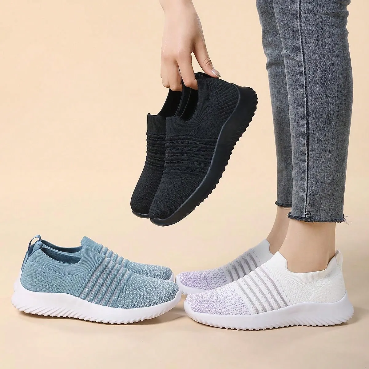 2024 Slip-On Athletic Sneakers: Lightweight, Breathable, and Comfortable Design for Women