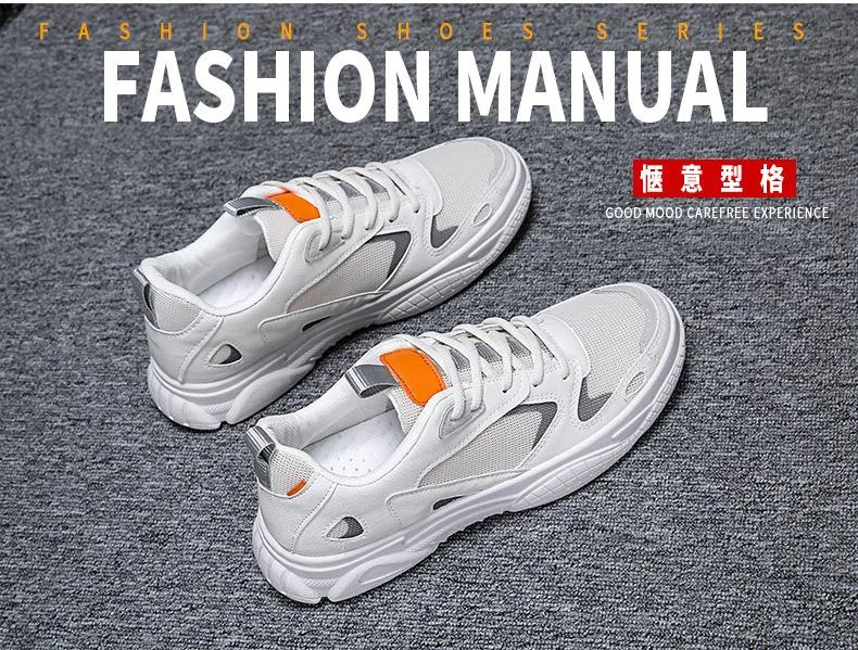 2024 summer mesh men's shoes Korean version ins super fire old shoes ulzzang trend breathable sports shoes men