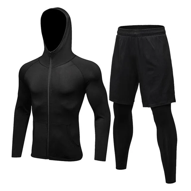 2Pcs/Set Men Spring Sports Suit Gym