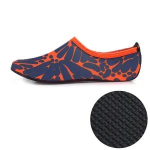 3mm Non-slip Rubber Embossing Texture Sole Figured Diving Shoes and Socks, One Pair, Size:XL (Orange)