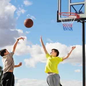 45/38 cm Heavy Duty Basketball Rim with All Weather Net and Mounting Hardware-Orange-45 cm