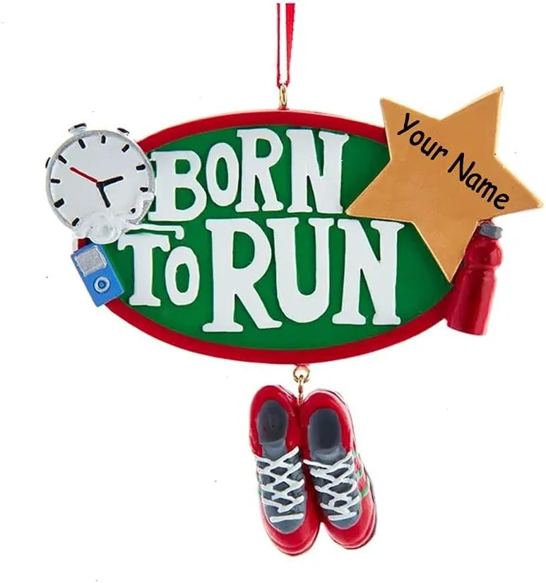 4" Born To Run Ornament for Personalization