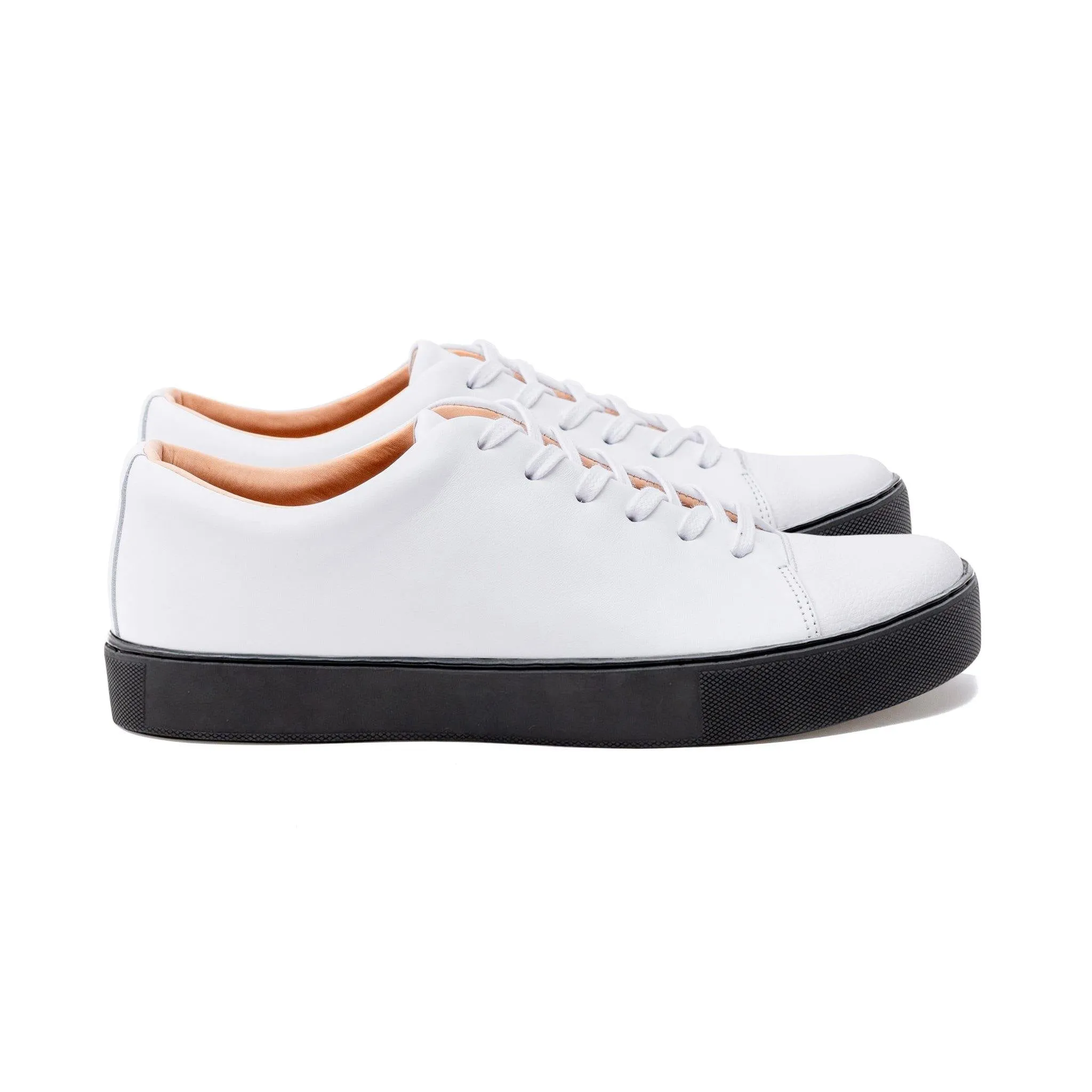 Abington Toe Cap - All White Calf