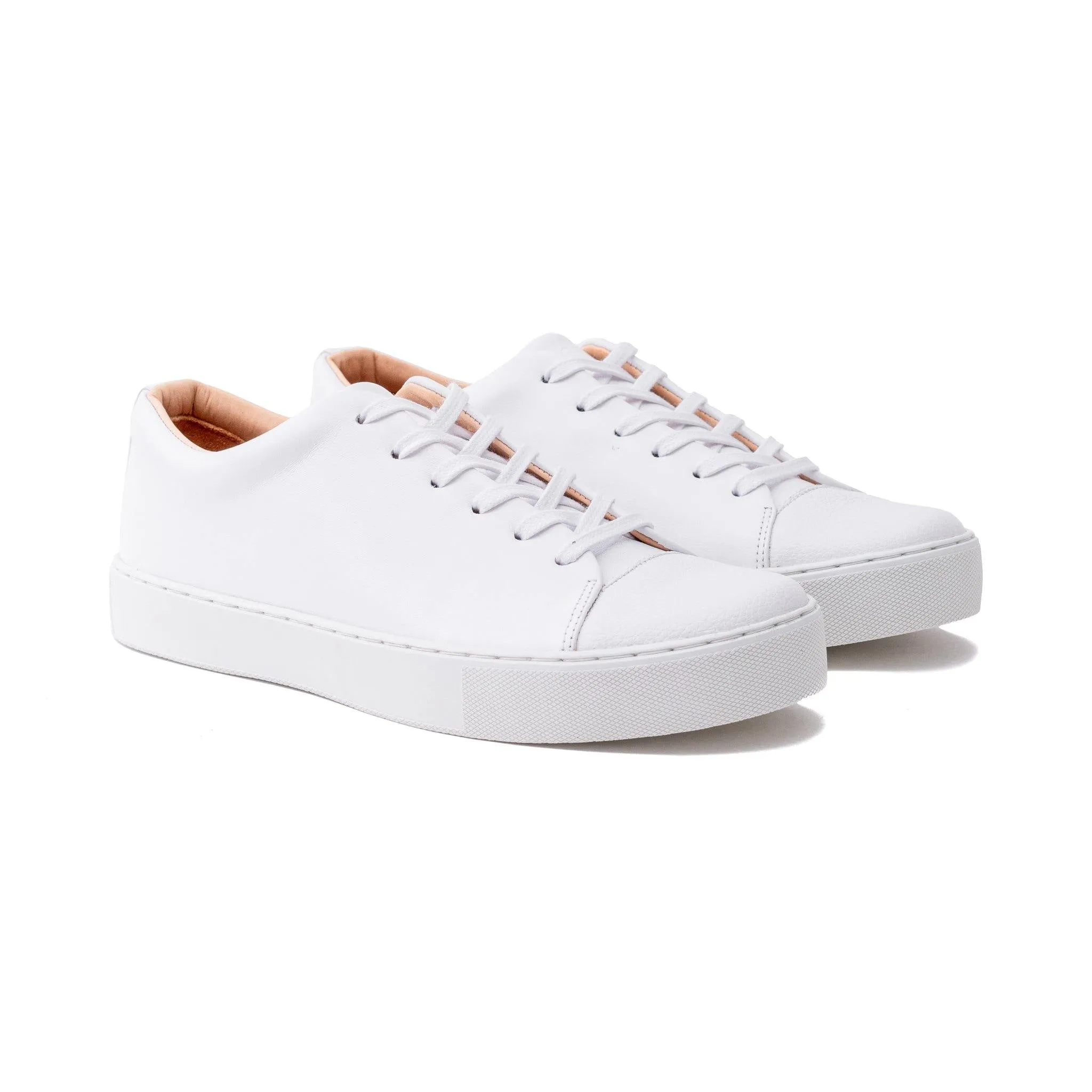 Abington Toe Cap - All White Calf