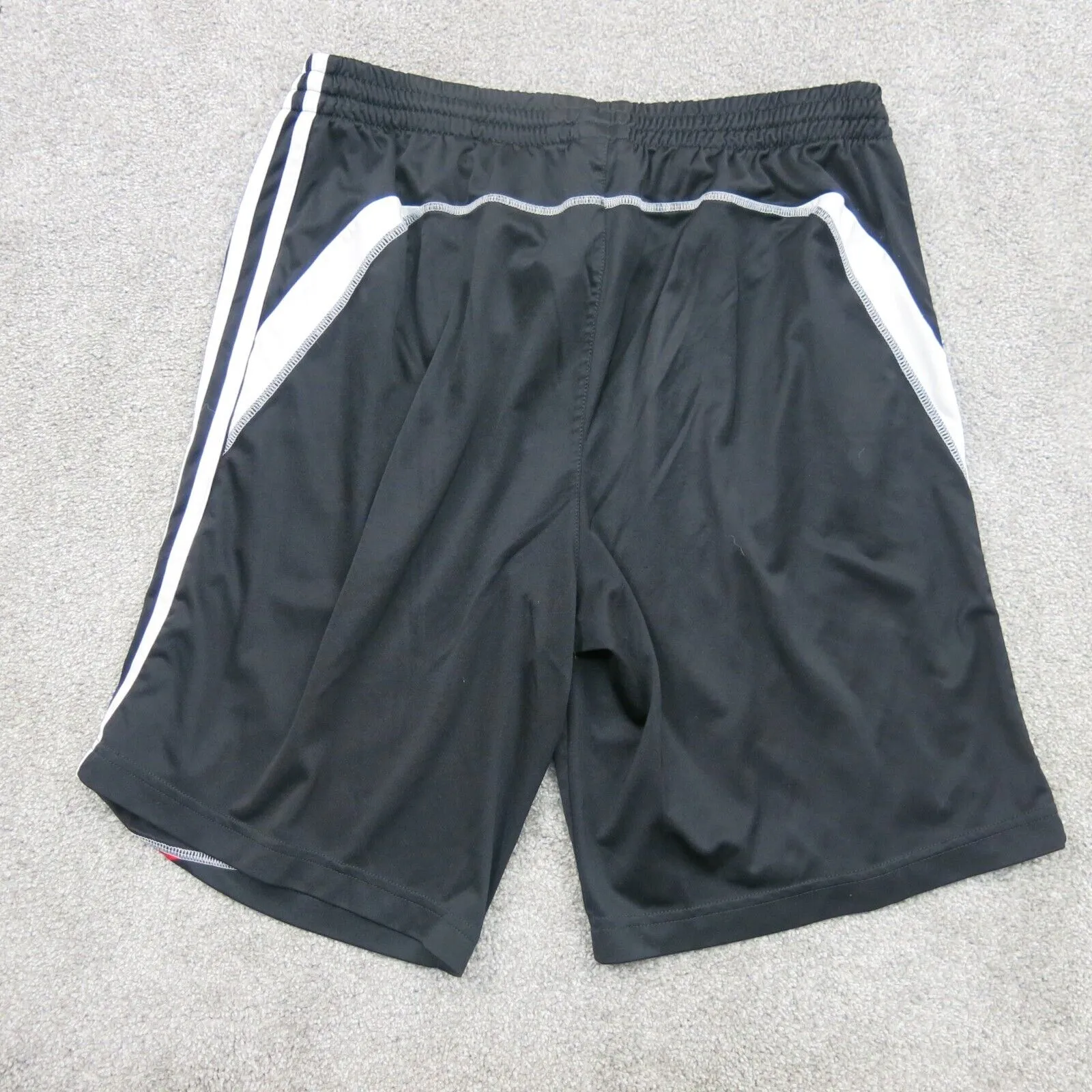 Adidas Basketball Shorts Boys Medium Black Red Activewear Athletic Sports Shorts