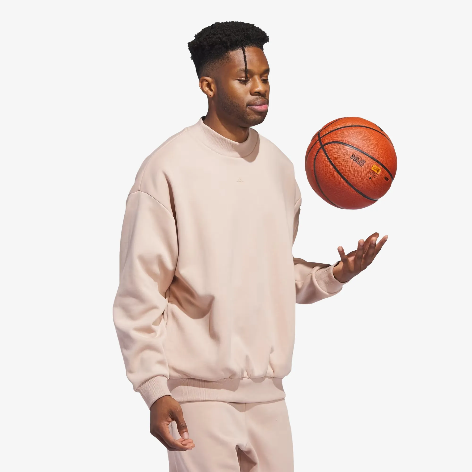 Adidas Originals | BASKETBALL CREW SWEATSHIRT  { ASH PERAL