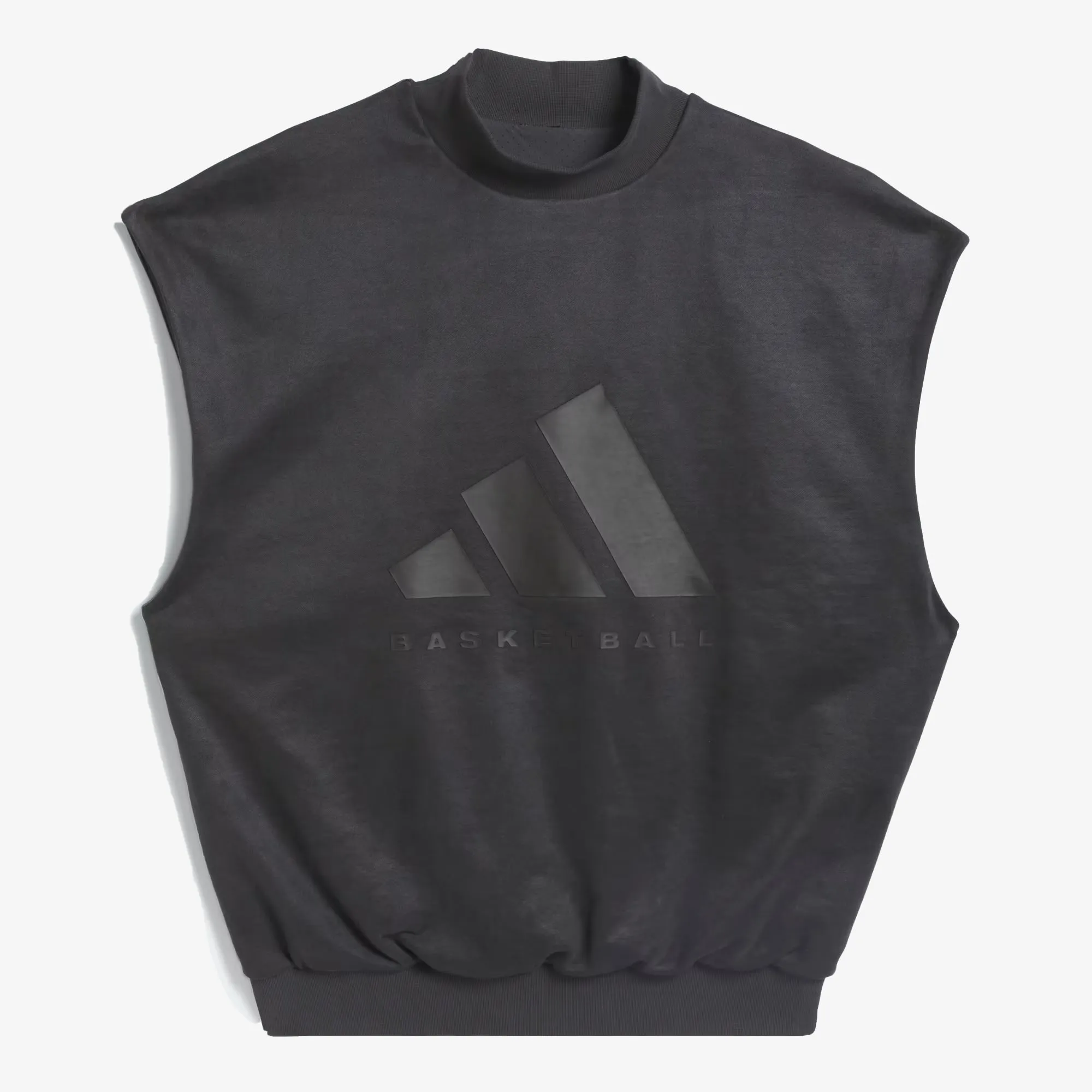 Adidas Originals | BASKETBALL SUEDED SLEEVELESS SWEATSHIRT  { CARBON