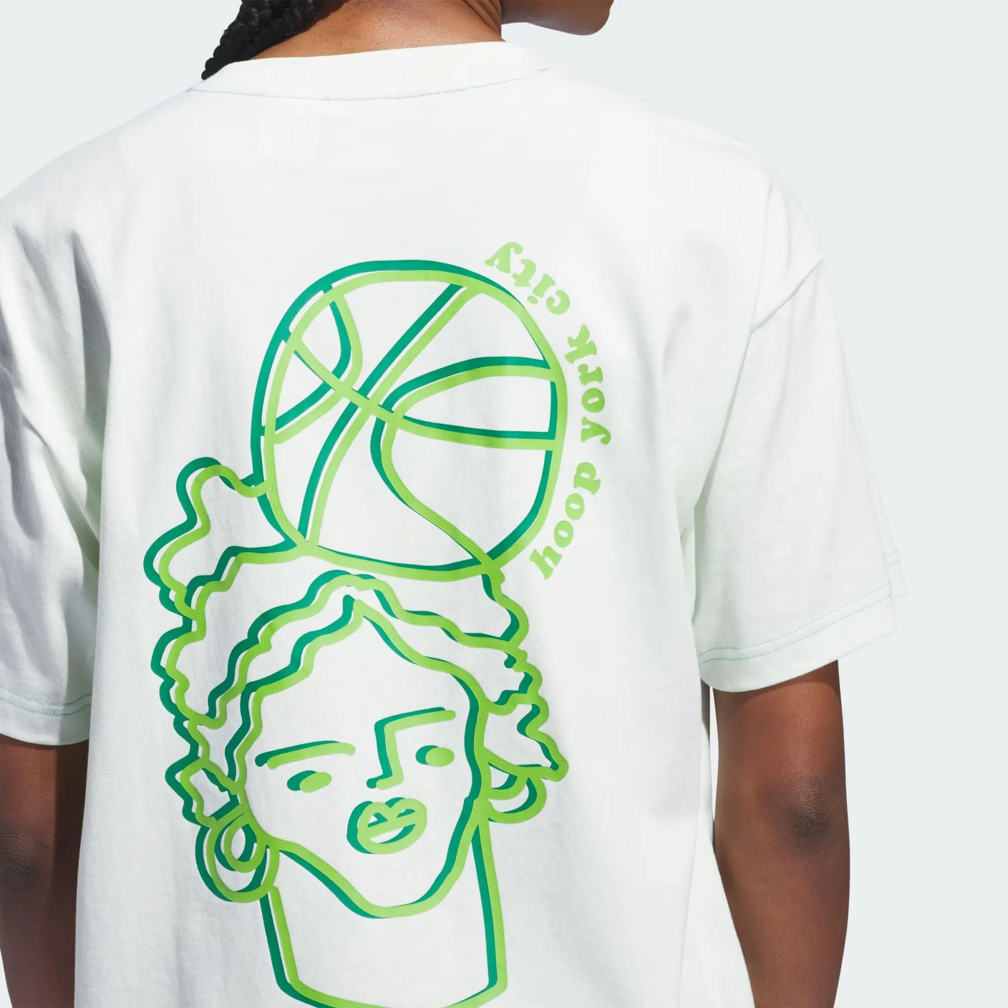 Adidas Originals | HOOP YORK CITY TEE (GENDER NEUTRAL)  { CRYSTAL JADE