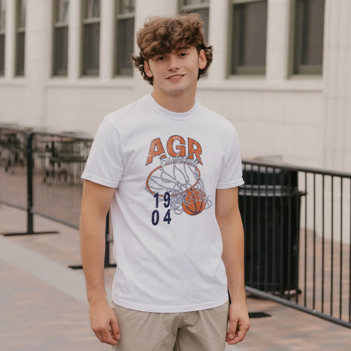 AGR Comfort Colors Retro Basketball Short Sleeve Tee