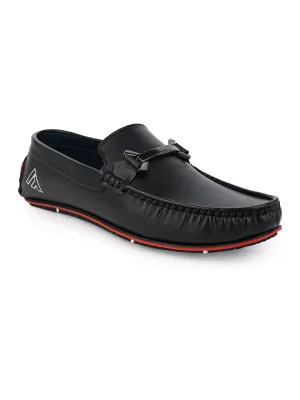 Alberto Torresi Men's Black Loafers Stylish Synthetic Slip-On Shoes