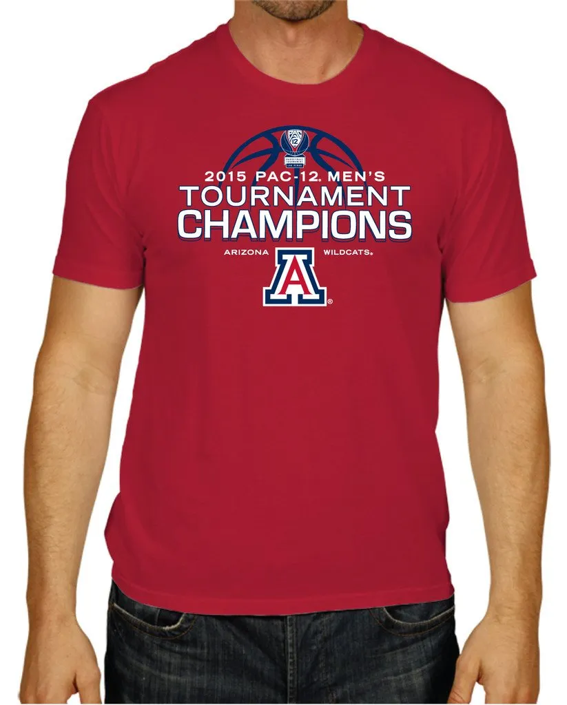 Arizona Wildcats 2015 Pac-12 Tournament Bball Champs Locker Room Shirt Hat