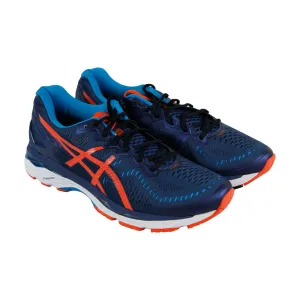 Asics Gel Kayano 23 T646N-5809 Mens Blue Canvas Lace Up Athletic Running Shoes