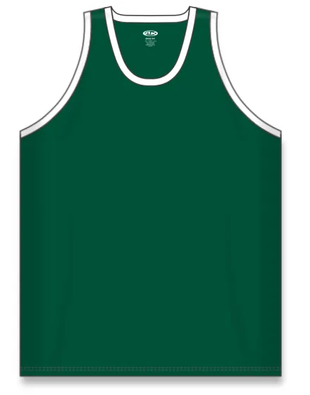 Athletic Knit (AK) B1325L-260 Ladies Dark Green/White League Basketball Jersey