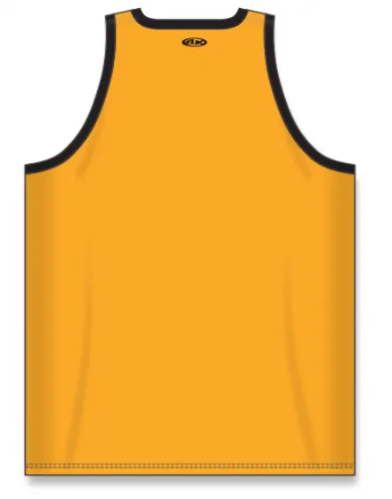 Athletic Knit (AK) B1325M-213 Mens Gold/Black League Basketball Jersey