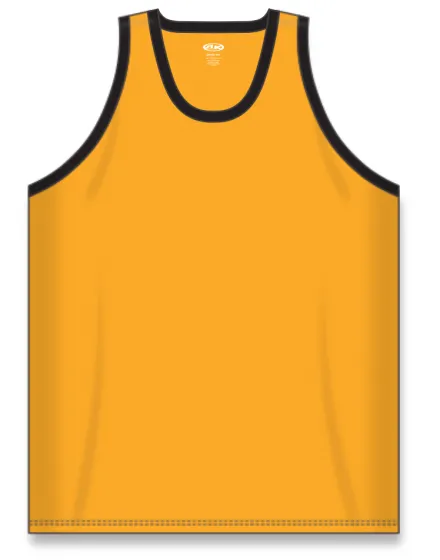 Athletic Knit (AK) B1325M-213 Mens Gold/Black League Basketball Jersey