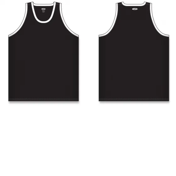 Athletic Knit (AK) B1325Y-221 Youth Black/White League Basketball Jersey