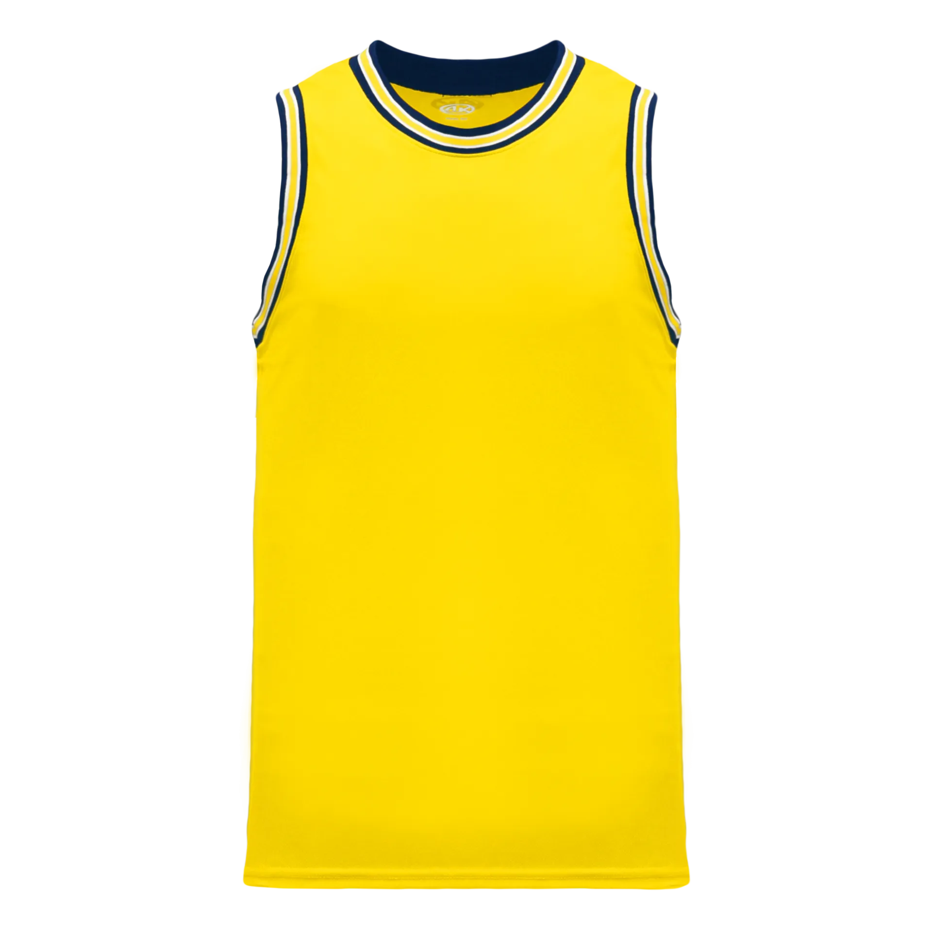 Athletic Knit (AK) B1710A-255 Adult Michigan Wolverines Maize Pro Basketball Jersey