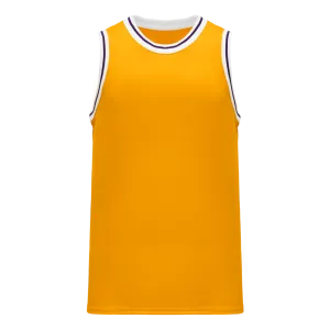 Athletic Knit (AK) B1710A-435 Adult LA Lakers Gold Pro Basketball Jersey