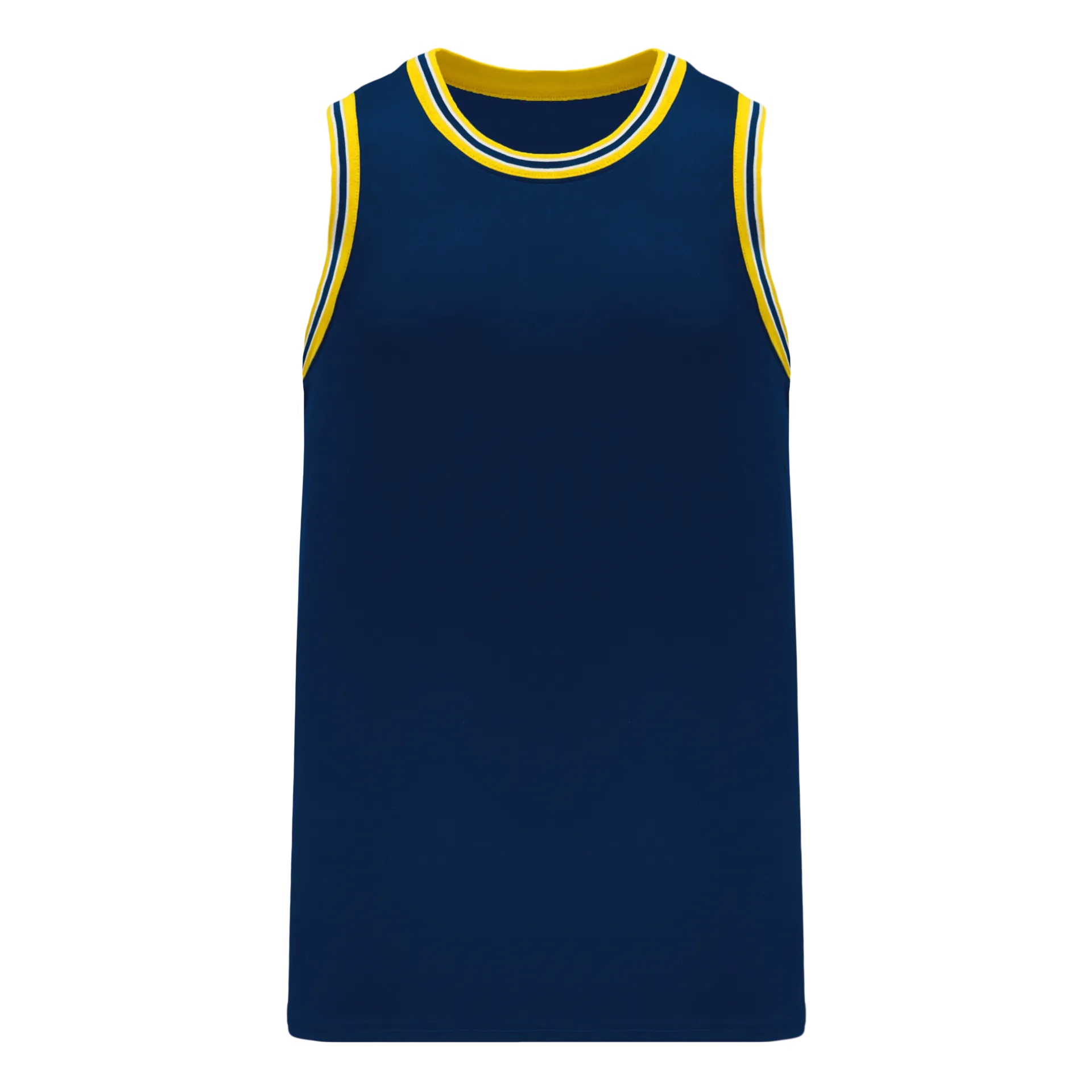 Athletic Knit (AK) B1710Y-273 Youth Michigan Wolverines Navy Pro Basketball Jersey