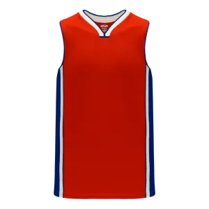 Athletic Knit (AK) B1715A-344 Adult Detroit Pistons Red Pro Basketball Jersey