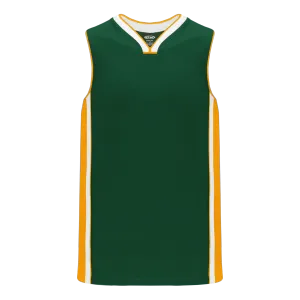 Athletic Knit (AK) B1715A-439 Adult Dark Green/Gold/White Pro Basketball Jersey