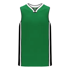 Athletic Knit (AK) B1715A-440 Adult Kelly Green/Black/White Pro Basketball Jersey