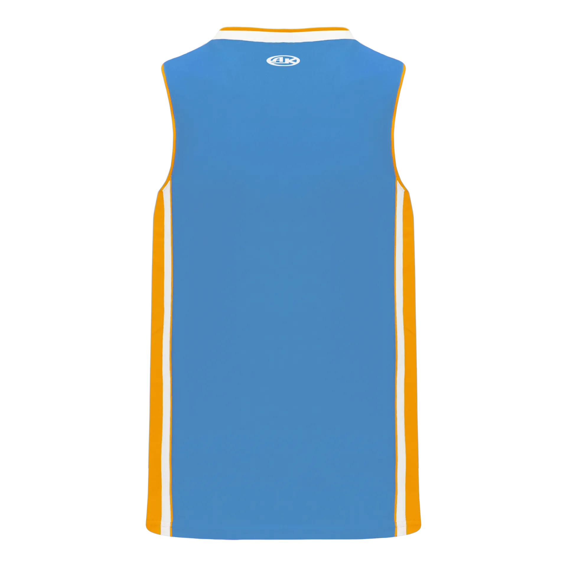 Athletic Knit (AK) B1715A-473 Adult Sky Blue/Gold/White Pro Basketball Jersey