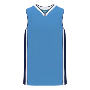 Athletic Knit (AK) B1715A-475 Adult Sky Blue/Navy/White Pro Basketball Jersey