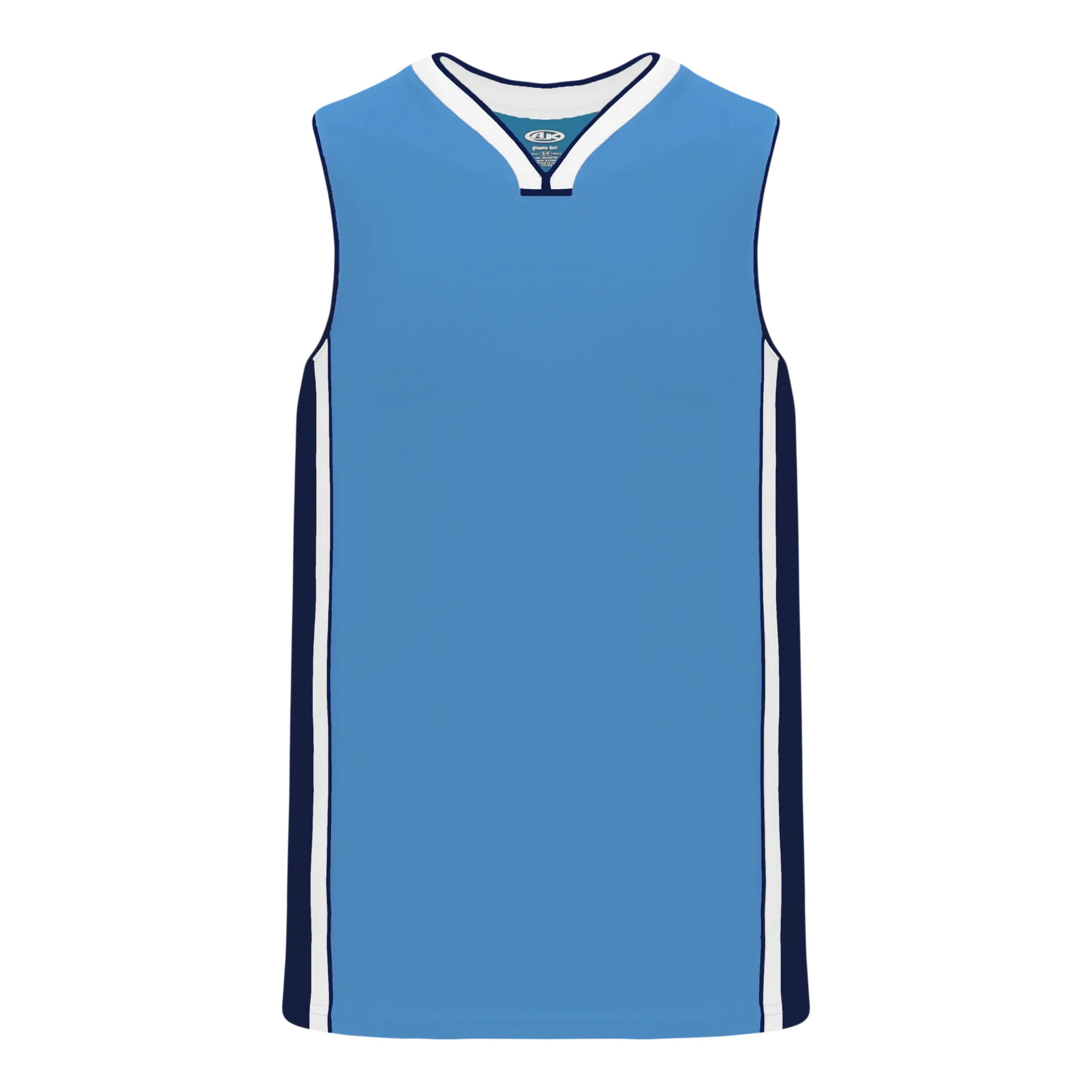 Athletic Knit (AK) B1715A-475 Adult Sky Blue/Navy/White Pro Basketball Jersey