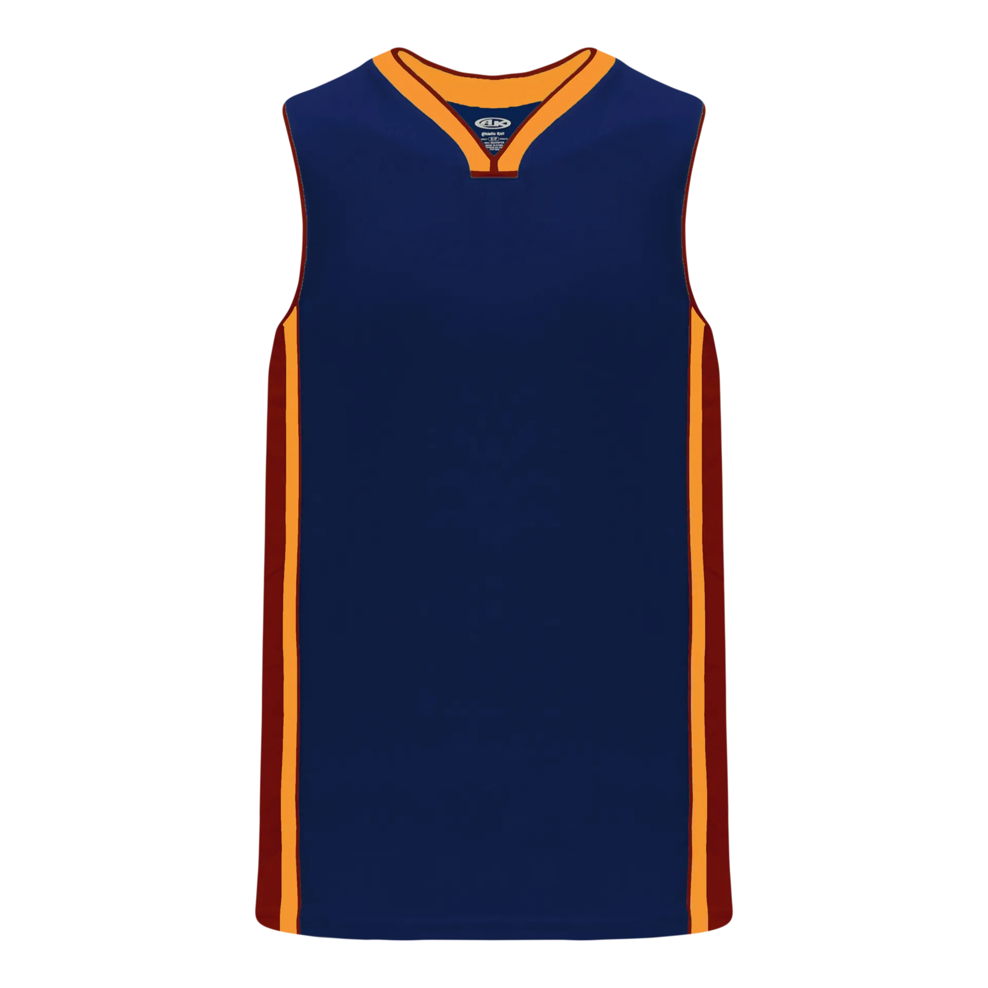 Athletic Knit (AK) B1715A-544 Adult Navy/AV Red/Gold Pro Basketball Jersey