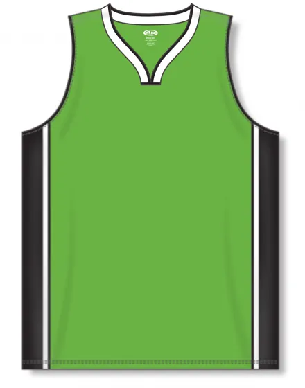 Athletic Knit (AK) B1715Y-107 Youth Lime Green/Black/White Pro Basketball Jersey