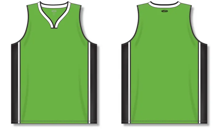 Athletic Knit (AK) B1715Y-107 Youth Lime Green/Black/White Pro Basketball Jersey