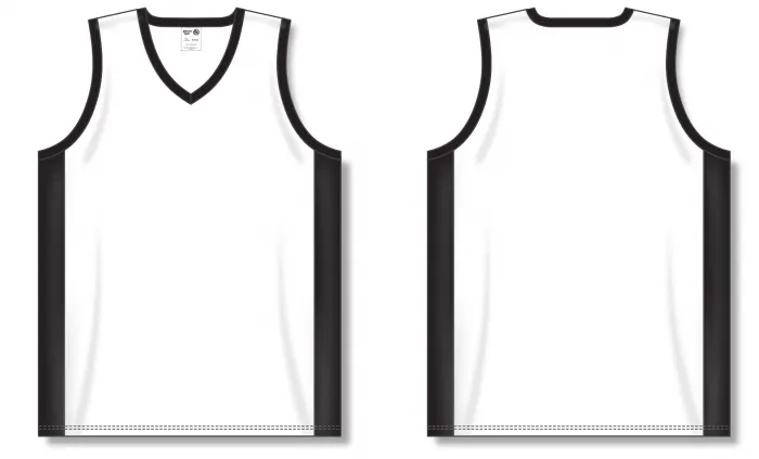 Athletic Knit (AK) B2115L-222 Ladies White/Black Pro Basketball Jersey