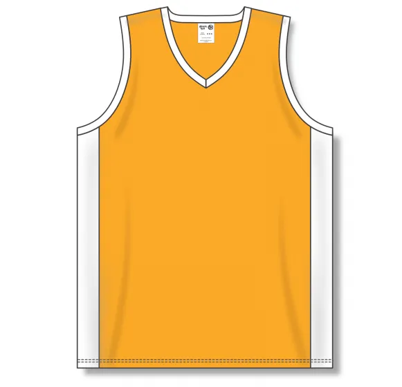 Athletic Knit (AK) B2115L-236 Ladies Gold/White Pro Basketball Jersey