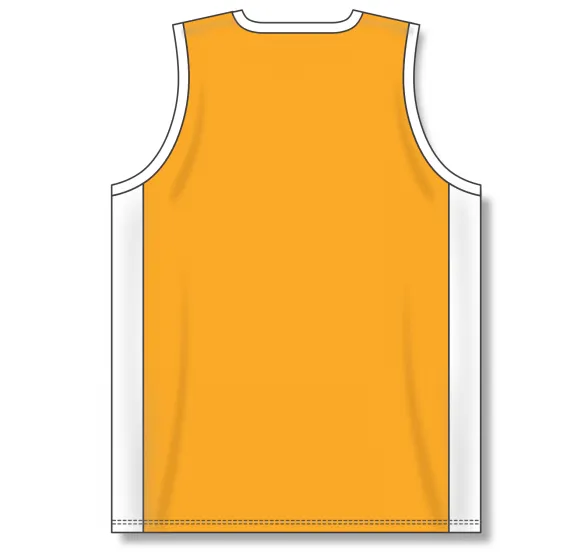 Athletic Knit (AK) B2115L-236 Ladies Gold/White Pro Basketball Jersey