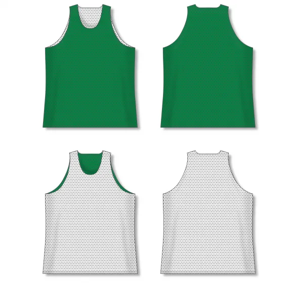 Athletic Knit (AK) BR1302A-210 Adult Kelly Green/White Reversible League Basketball Jersey