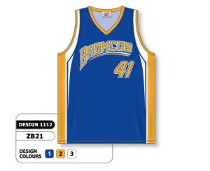 Athletic Knit Custom Sublimated Basketball Jersey Design 1112