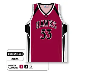 Athletic Knit Custom Sublimated Basketball Jersey Design 1134