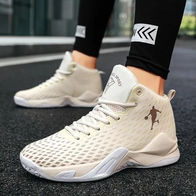 Autumn Men Basketball Shoes High Top Training Sneakers Ankle Boots Women Gym Athletic Sports Footwear Flat Trainers For Male New